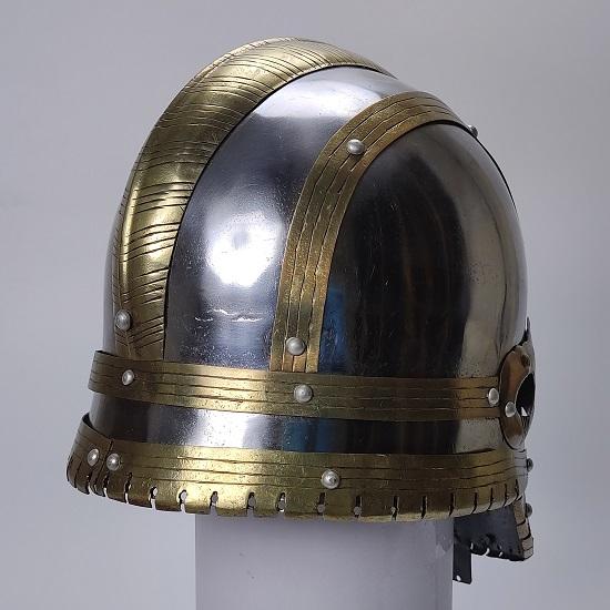 Vendal Mendulsaa Sca Larp , Viking Helmet, Medieval Templar Knight Crusader Armor, Viking Lerp Warrior Helmet, Steel  Brass Helmet