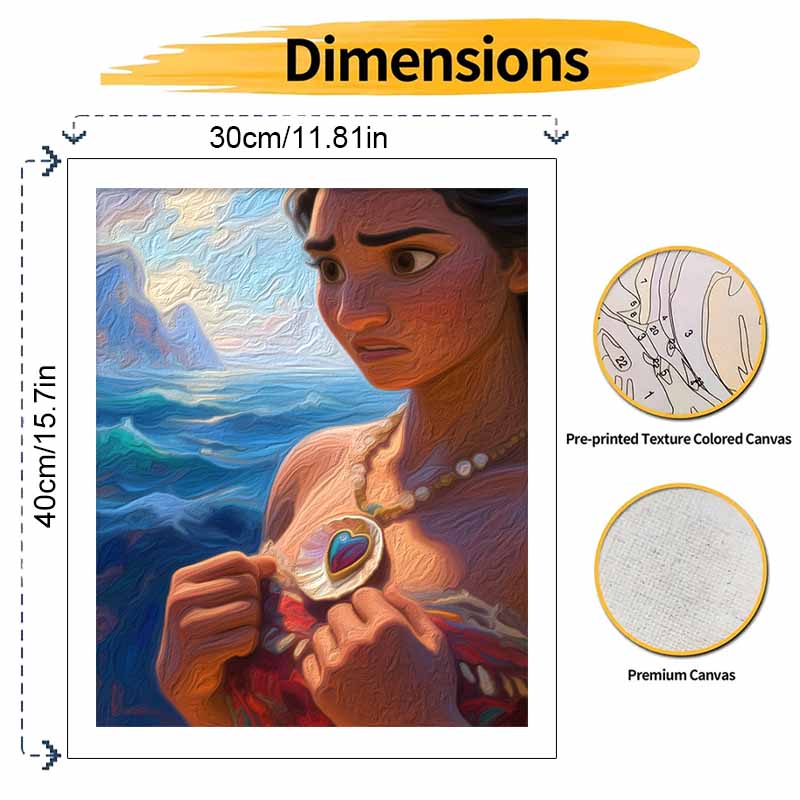 Disney Моана Сердце Те Фити Цифровая Масляная Живопись Художественный Набор Ручная Роспись Домашний Декор