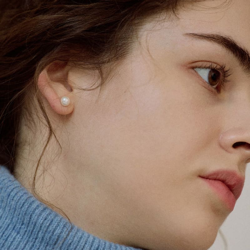 NORMALLEE [14K] Essential Pearl Earrings (6mm)