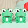 Забавный милый зеленый брелок для ключей с лягушкой со светодиодным светом и звуком, детские игрушки в подарок