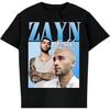 DXTR3FDdk Футболка Zayn Malik Хип-хоп Короткий рукав Унисекс Черная