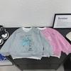 2024 Autumn Korean-Style Kids' Letter Print Spliced Sweatshirt - Casual Two-Piece Look for Boys & Girls