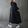 Women's Oversized Cotton Hooded Windbreaker Long Mackintosh Street Coat for Women