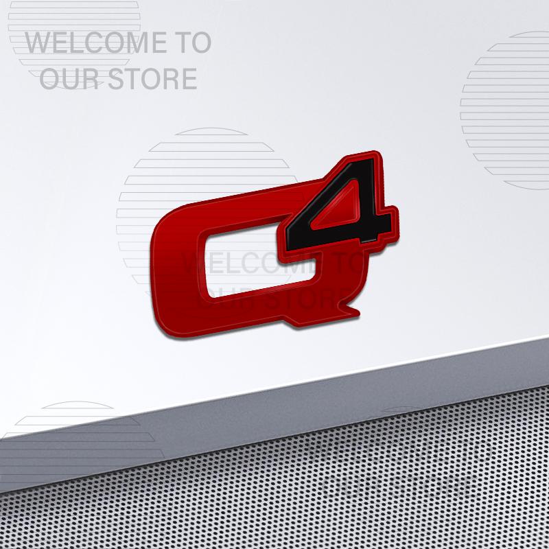 Car Decor Metal Q4 Q2 Letter Emblem 3D Sticker For Alfa Romeo 159 147 Giulietta Stelvio MITO Giulia Steering Wheel Badge DecalsBV0