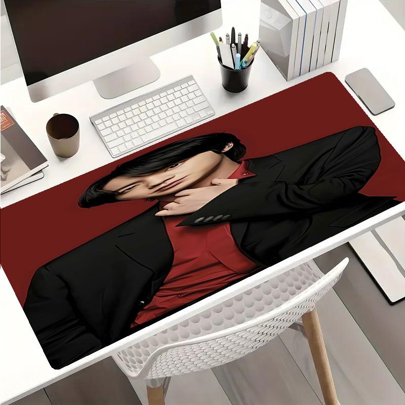 Jin singer Theme Premium Non-slip Mouse Pad with Stitched Edges,Durable Rubber Material,for Desktop & Gaming Great Gifts