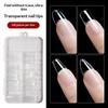 240pcs Sandwich Dual Nail Forms Coffin Nail Molds 15 Sizes Set for Salon Acrylic Gel Extension Manicure Tools