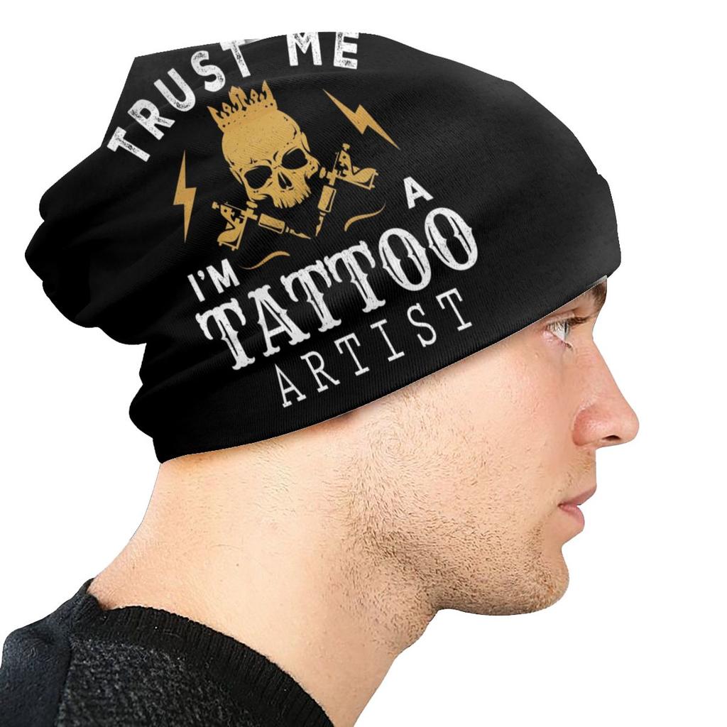 Tattoo Artist Skull Bonnet Femme Fashion Knit Skullies Beanies Cap Unisex Women Warm Winter Slouchy Beanie Hat