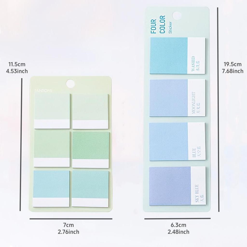 1/4 шт. Нежная цветовая схема липучки градиентная серия квадратные индексные бирки наклейки блокнот самоклеящийся дневник