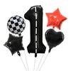 Racing Theme Track Digital Aluminum Film Balloon First Birthday Party Decoration Balloon Set Decoration