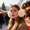Наушники для женщин Милые Ветрозащитные Складные Плюшевый Чехол Зимние Женские Для Бега Кошачьи Уши Теплые Для Детей Девочек Холодная Погода На Улице