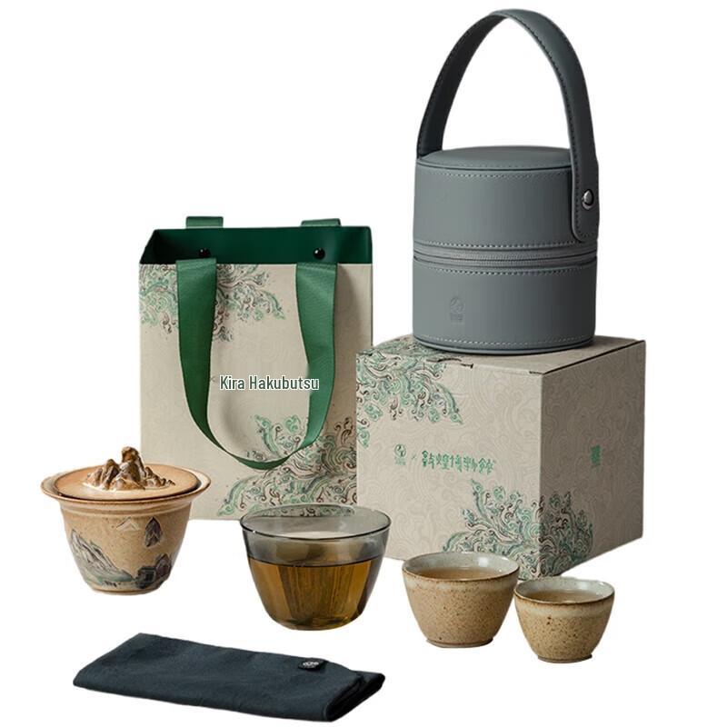 Edenus Dunhuang Ceramic Portable Travel Tea Set