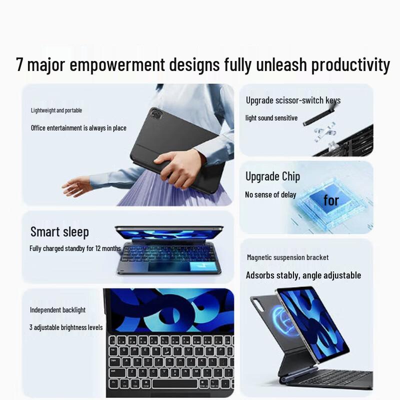 Ugreen Магнитная Bluetooth-клавиатура для iPad Air/Pro 11 дюймов