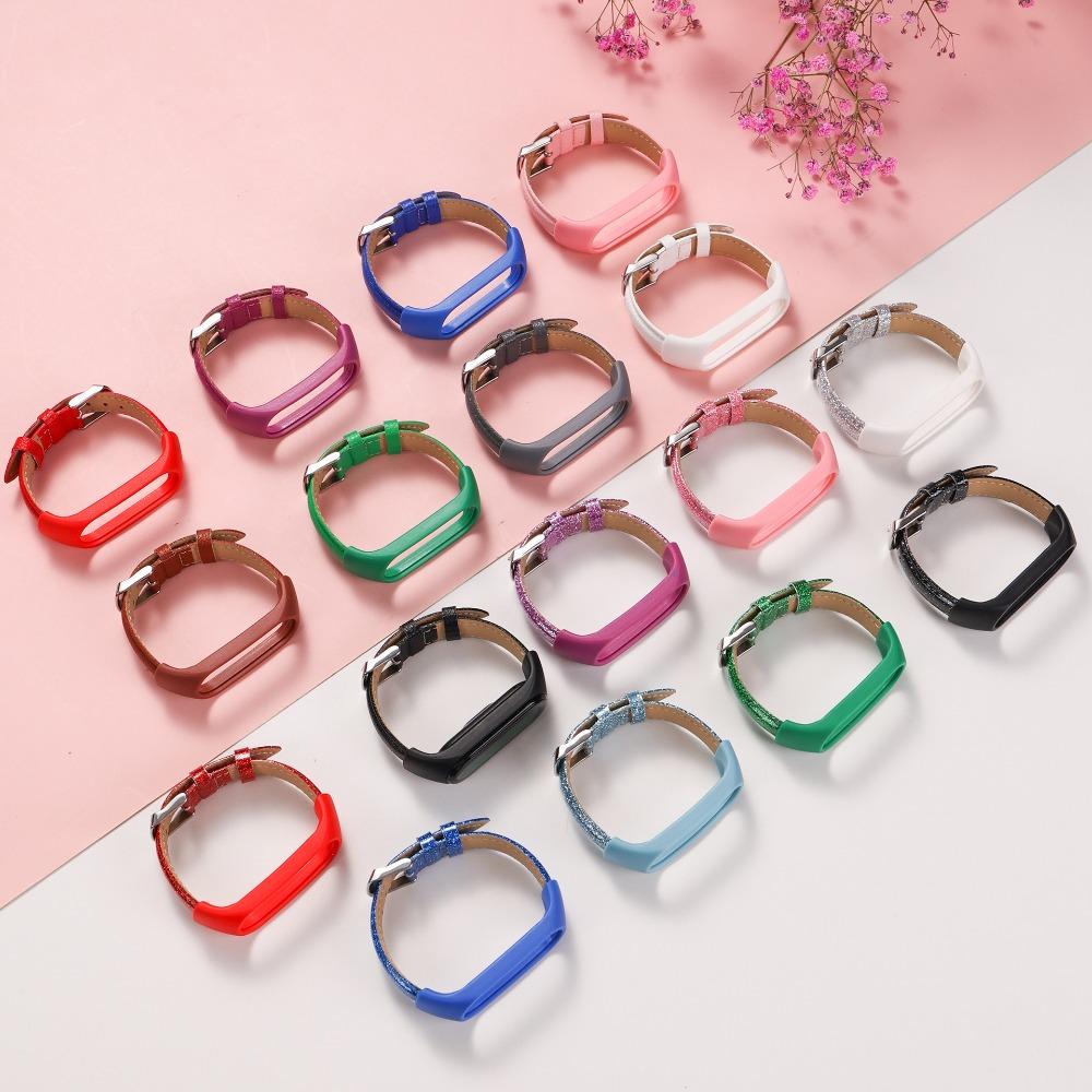 Сменный ремешок из искусственной кожи, новый ремешок для часов Xiaomi Mi Band 7 6 5 4 3 Smart Band