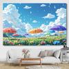 1 image - Rainy scene background picture, suitable for living room, bedroom, office, birthday celebration and home decoration