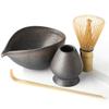 Katakuchi Matcha Bowl Set with Tea Chasen and Chashaku Complete Tea Ceremony Utensil Set Boat-shaped Bowl, Stand, 100-Stand Chasen, (Tea Scoop) -