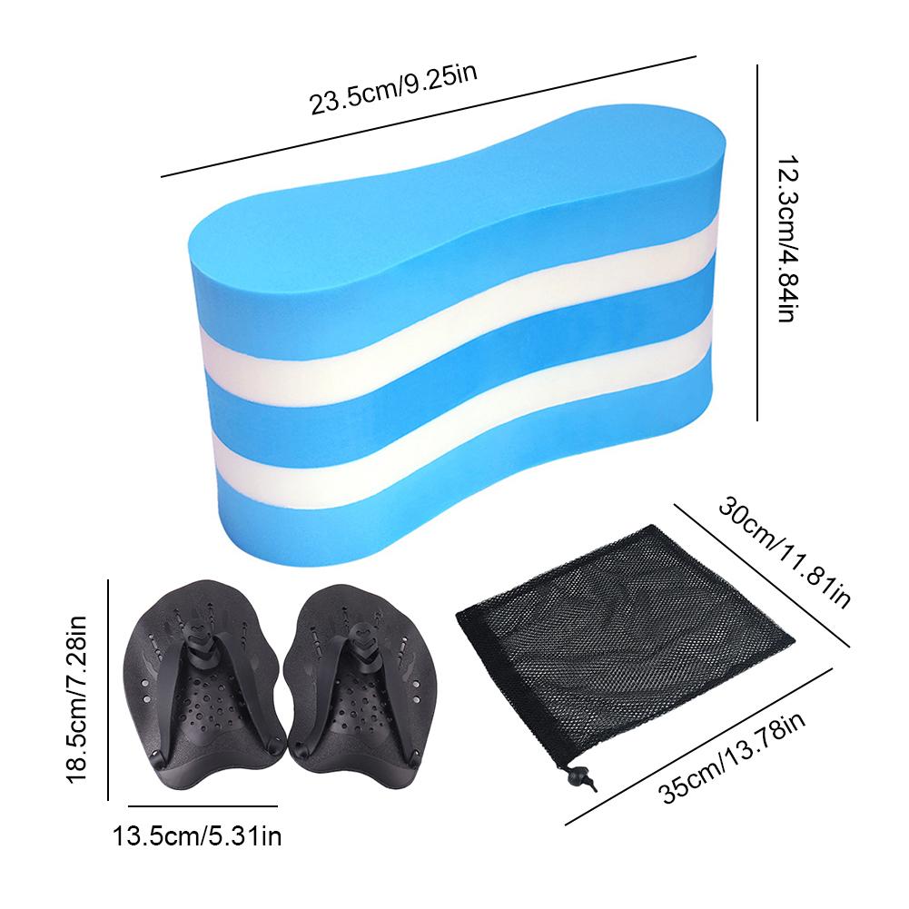 Тренировочный буй для плавания с регулируемым ремешком, ручные лопатки с сетчатым мешком, тренировочное оборудование для плавания, легкий для мужчин и женщин