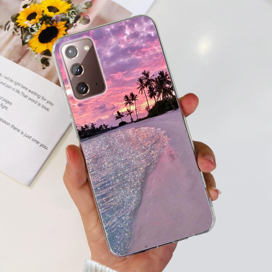 Чехол для Samsung Note 20 5G SM-N981B Популярный Цветок Тонкий Мягкий Силиконовый Чехол для Телефона для Samsung Galaxy Note20 Ultra 5G Funda Capa
