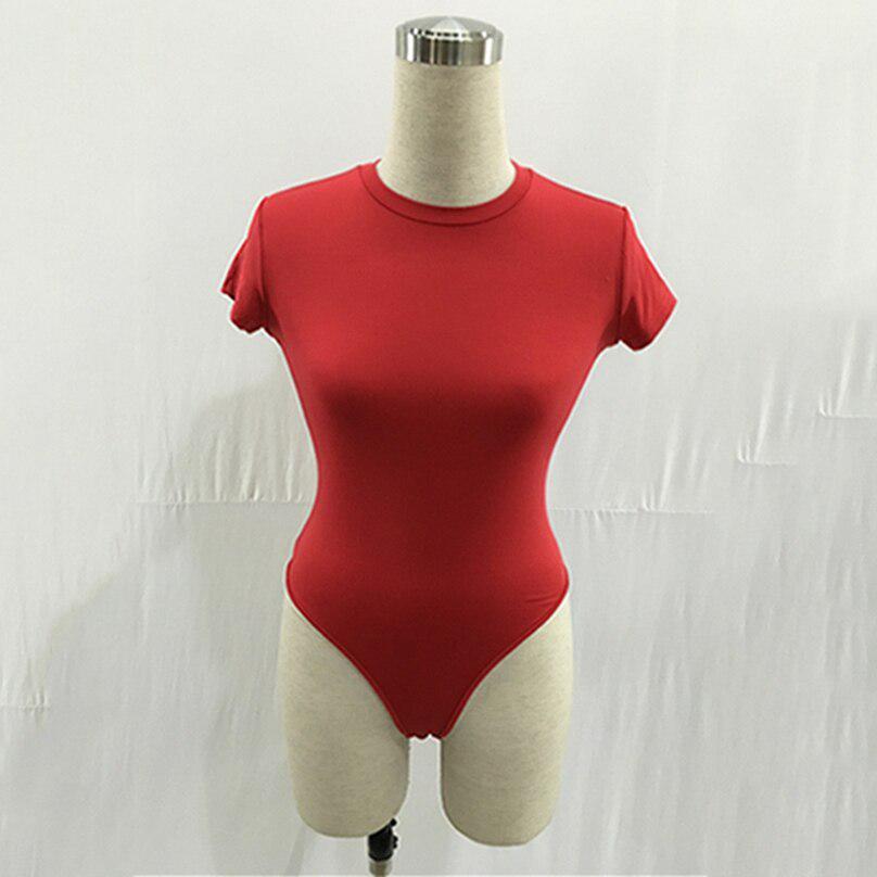 Bodysuits Slim Round Neck Warm Women Body Sculpting Clothing Sexy Pure Color Bottoming Shirt