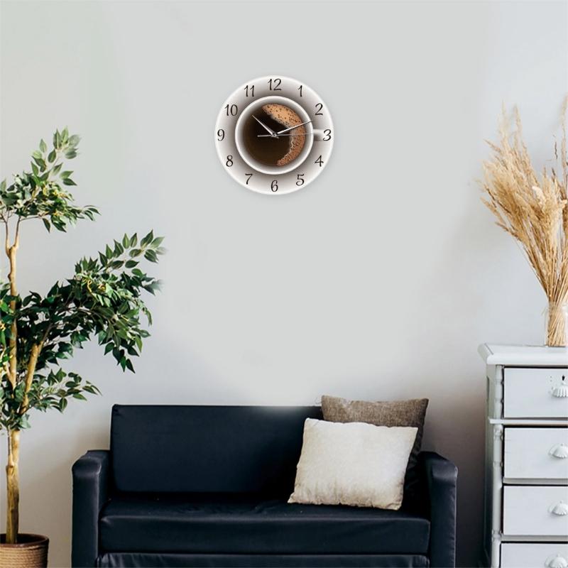 Silents None-Ticking Clocks Decorative Clock Battery Operated Wall Clock for Living Room Kitchen Home Office Decors