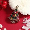 Vintage Diamond Studded Christmas Tree Brooch Alloy Rhinestone Christmas Tree Brooch Accessories Women's Holiday Brooch Jewelry