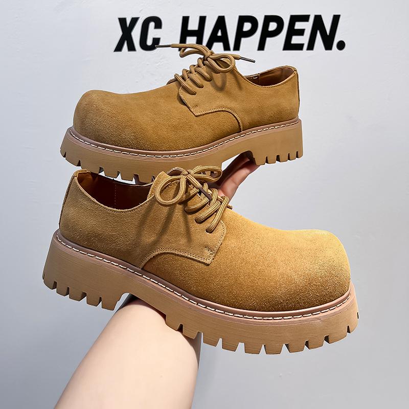 Мужские туфли Derby на толстой подошве, качественный минималистский стиль, для отдыха на природе, вечеринок, повседневные, красивые, на толстой подошве, для молодежи