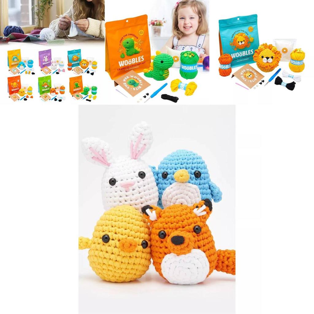 Набор для начинающих вязальщиков крючком с увлекательными видеоуроками для создания животных своими руками в весеннем сезоне 2023 года