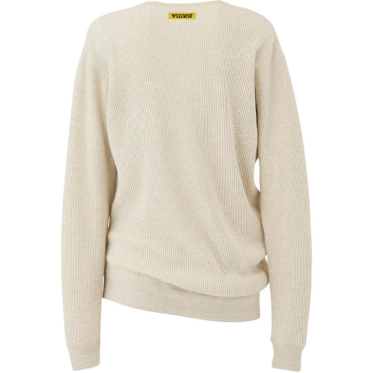 ONITSUKA TIGER Однотонный повседневный спортивный свитер с круглым вырезом, мужской свитер с длинным рукавом, бежевый 2181A897-250