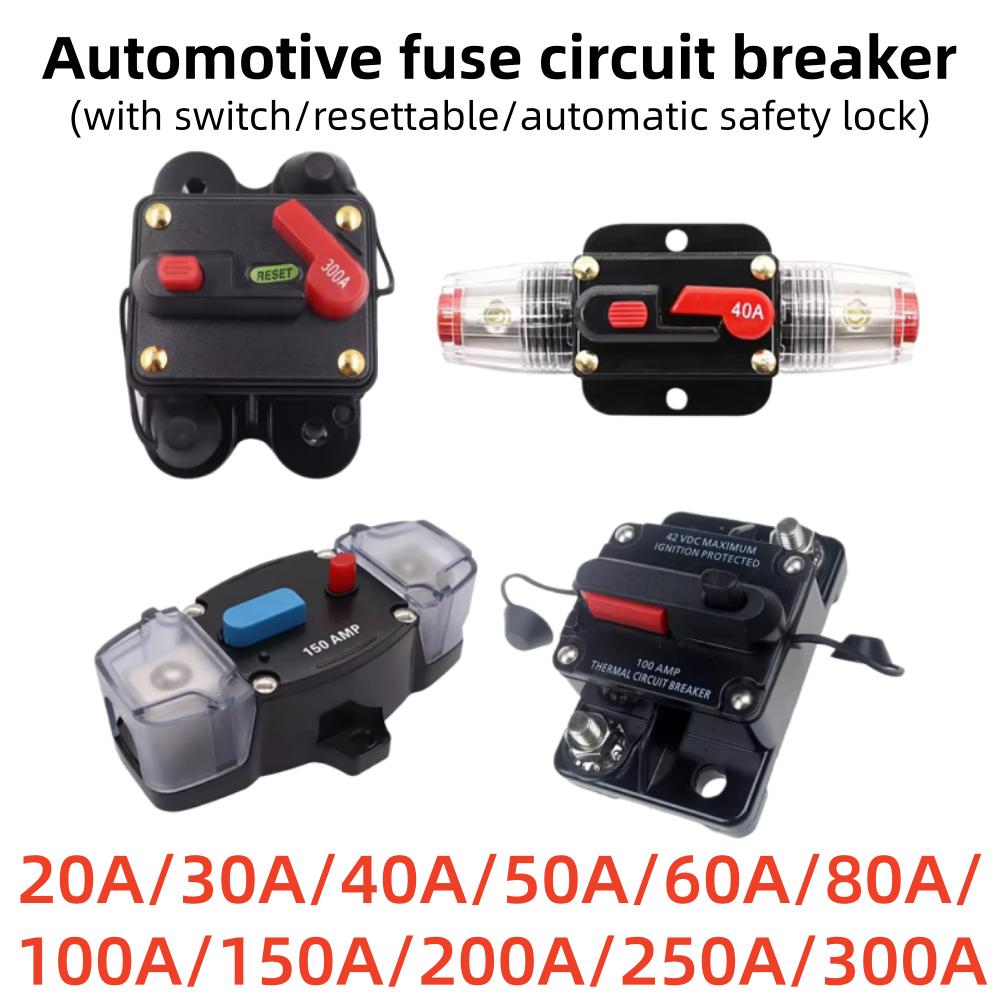 DaierTek 20A-300A Circuit Breaker 12V Trolling with Reset Boat Power Protect for Audio Fuse Car 48VDC Waterproof Fuses4