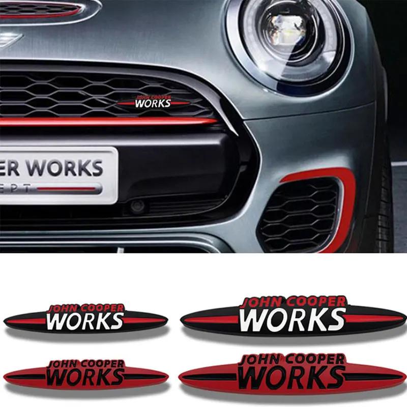 JOHN COOPER WORKS original letter car sticker for MINI JCW modified body front grille logo three-dimensional decorative decal