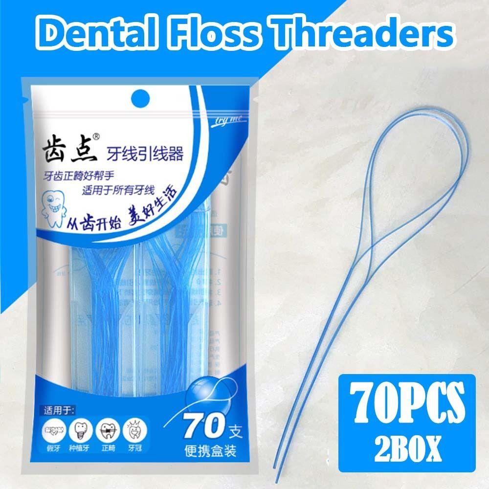 Nylon Loop Design Needle Tooth Brackets Wire Holder for 70Pcs Oral Hygiene Care