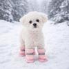 4 шт./комплект Теплые хлопковые ботинки для собак Устойчивые к износу и царапинам Снежные ботинки для собак Удобные зимние ботинки для собак Для улицы