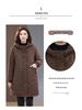 Women's Mid-Length Quilted Hooded Cotton Coat, 2024 Winter Plus Size Slimming Jacket for Middle-Aged Moms