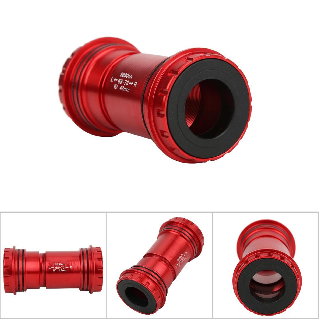 BB30 Alloy Bike Integrated Thrd Screw In Locking Bring Bottom Bracket Crankset   Accessory(Black )