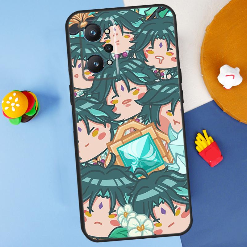 Милый Мультяшный Genshin Impact Для Realme GT7 Pro GT 6T 6 5 C67 C61 C55 C53 C51 C21Y C25S C75 10 11 12 13 14 Pro Plus Чехол