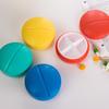 Pill Box Round Shape 4 Compartments Portable Capsule Tablet Storage Organizer Pill Case