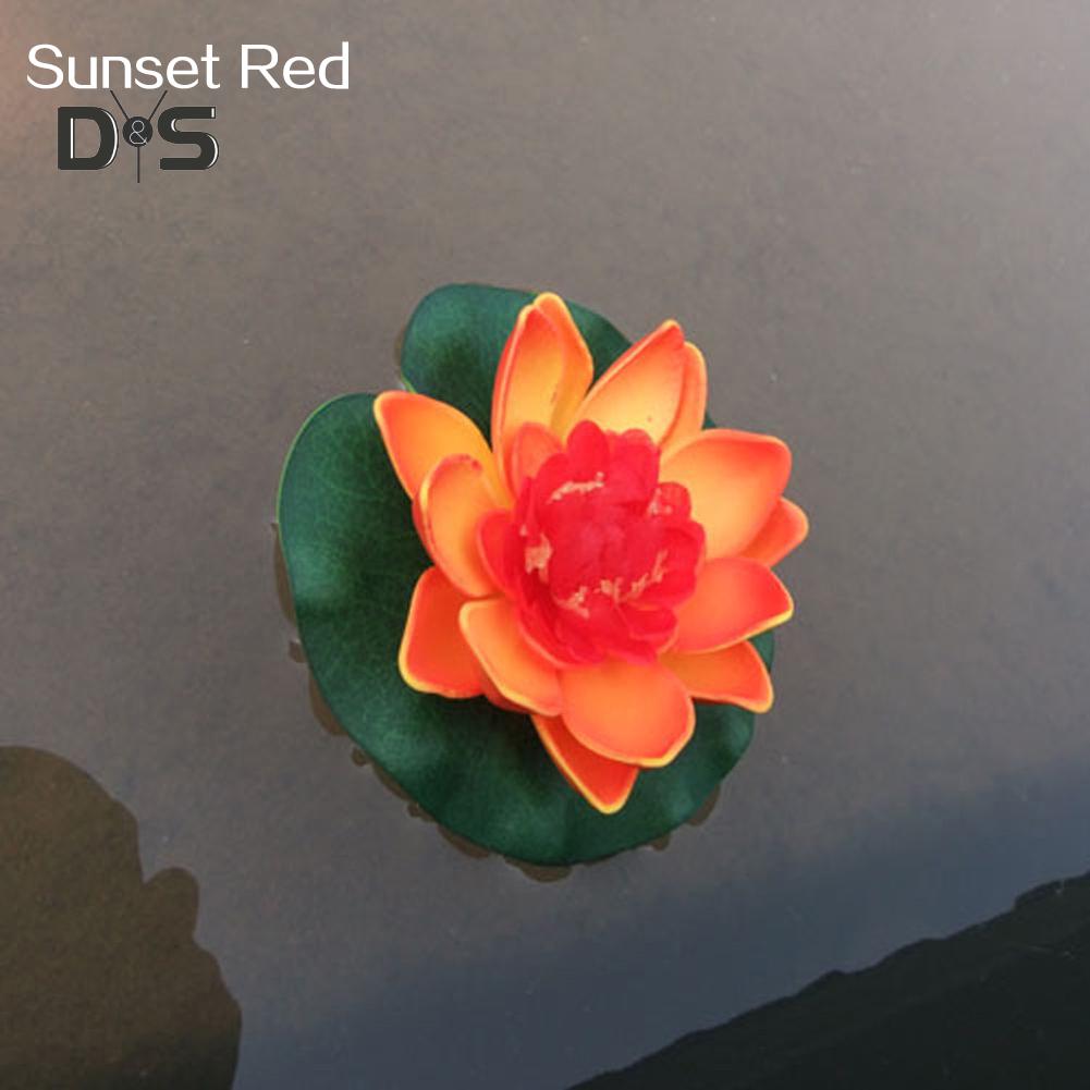 Щенок Город Искусственная Вода Плавающий Цветок Лотоса Домашний Двор Пруд Аквариум Декор