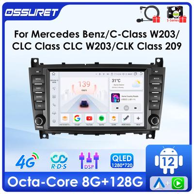8'' 7862 AI 2din Android Автомобильный Мультимедийный Плеер для Mercedes Benz C-Class W203 W209 C180 W219 2004 - 2011 GPS Carplay Auto Интеллектуальный 4G RDS
