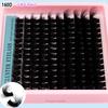 Black Tufted Eyelashes, 10 Rows , CC/D/DD Hot-melt Mink Eyelashes, with Long Eyes.