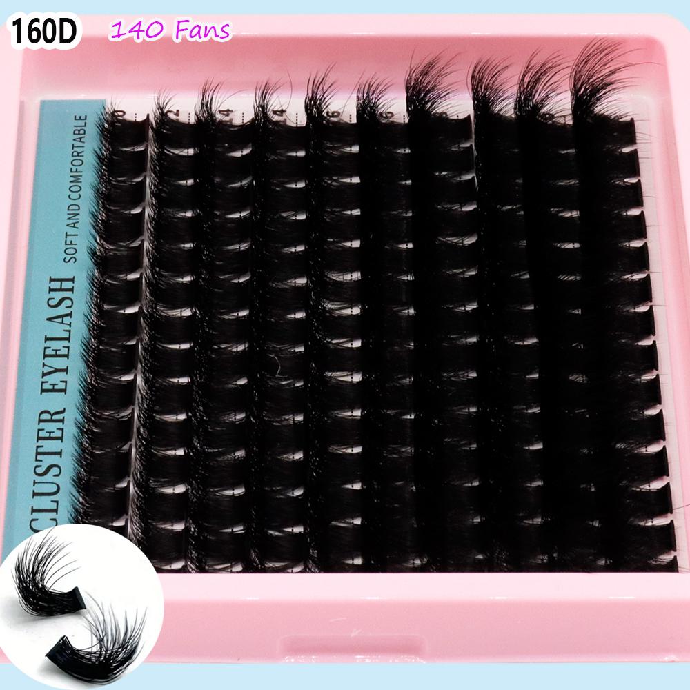 Black Tufted Eyelashes, 10 Rows , CC/D/DD Hot-melt Mink Eyelashes, with Long Eyes.