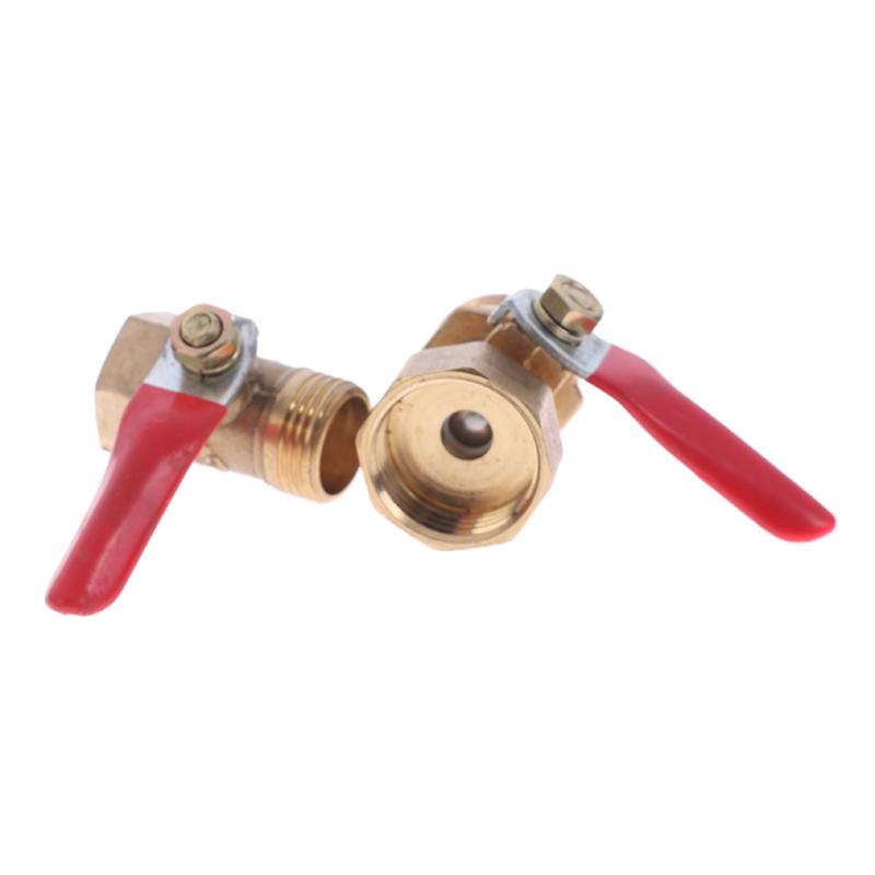 1 шт., новейший шарнир клапана с внутренней/наружной резьбой 1/8 дюйма, 1/4 дюйма, 3/8 дюйма, 1/2 дюйма, универсальный латунный маленький шаровой кран