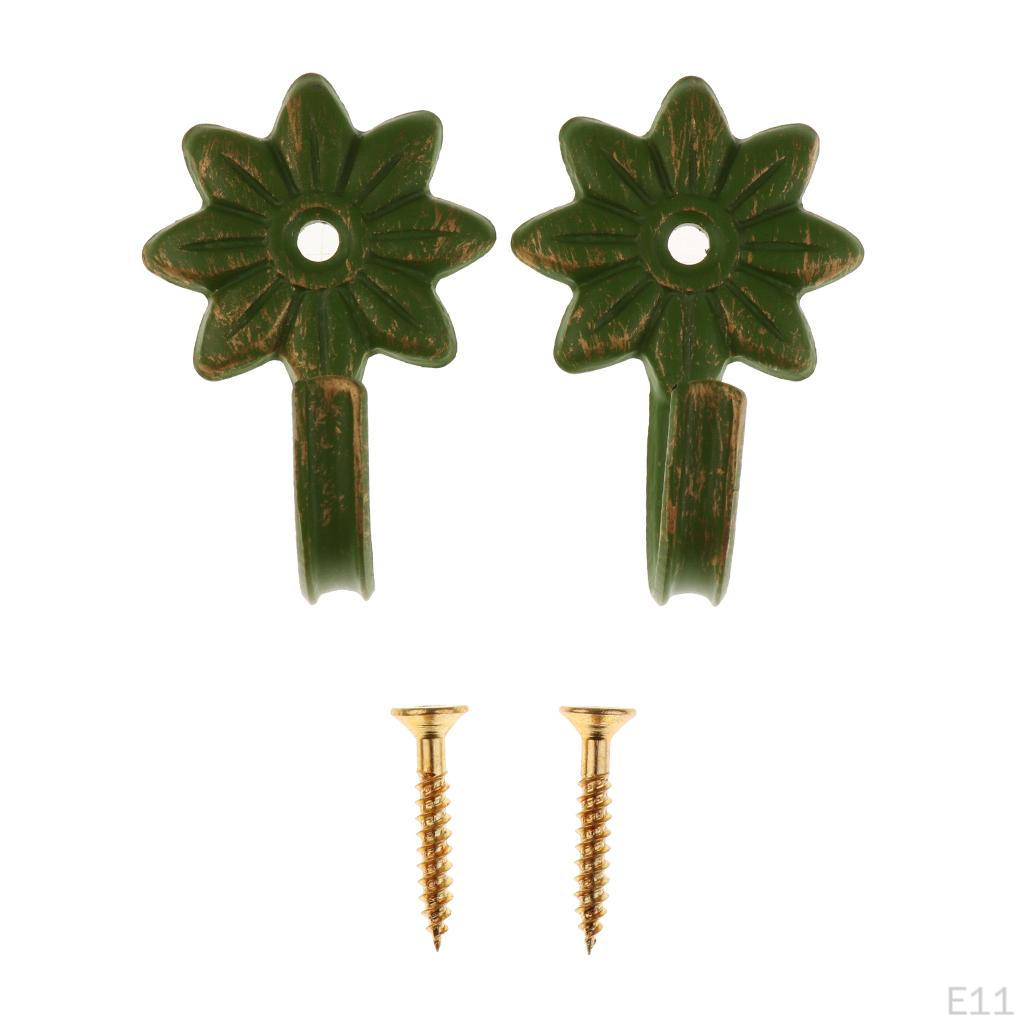 2 x Vintage Tieback Holdbacks Curtain Tie Back Hanger Window Treatment Hardware