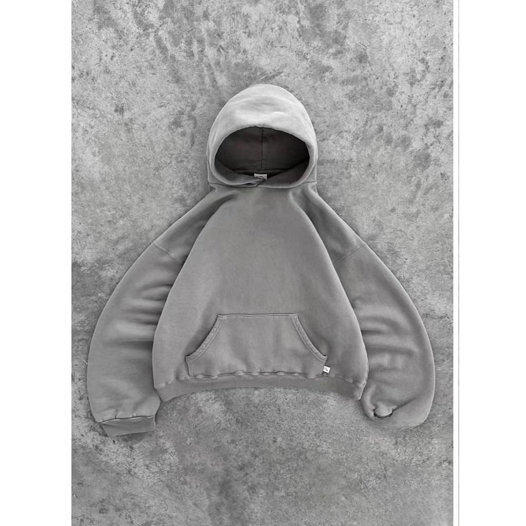 RogueWave European and American Fashion Loose Hooded Solid Color Street Sports Top