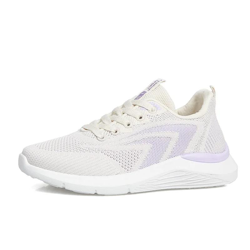 Breathable Women Running Shoes 2024 New Lightweight Anti-slip Female Sports Shoes Outdoor Soft Women's Sneakers Lace Up Flats