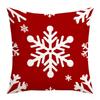 4pcs Holiday Printed Christmas Tree Snowflake Element Bedroom Study Home Decoration Cushion Pillow Cover