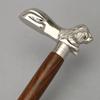 Премиальная деревянная трость ручной работы для мужчин и женщин с красивой серебряной головой льва и золотой головой льва