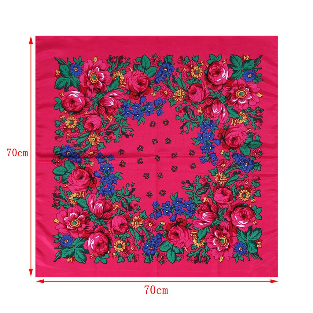 70*70 см Платки для женщин Роскошные Квадратные Ретро Цветочный Принт Платок Головной Убор Платок-бабушка Платки Зимние Женские Платок