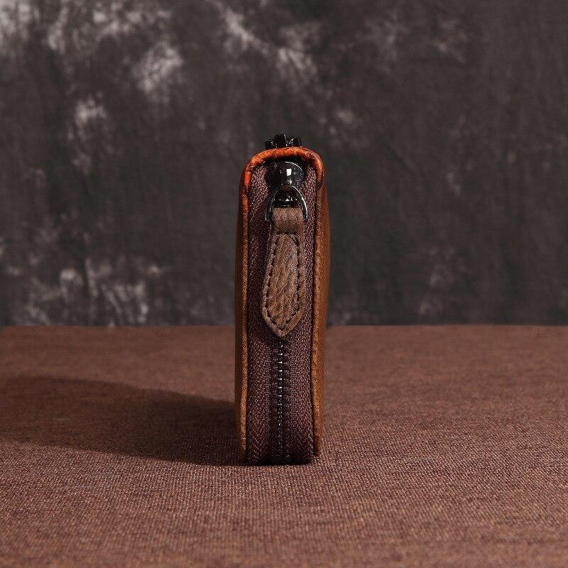 Johnature Ретро женский кошелек из воловьей кожи с держателем для карточек для отдыха ручной работы из натуральной кожи, длинные кошельки-клатчи, кошелек для телефона