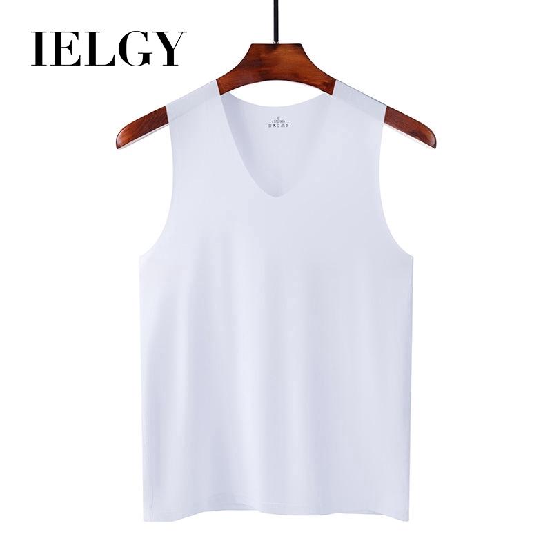 IELGY Мужской дышащий шелковый жилет для спорта и фитнеса