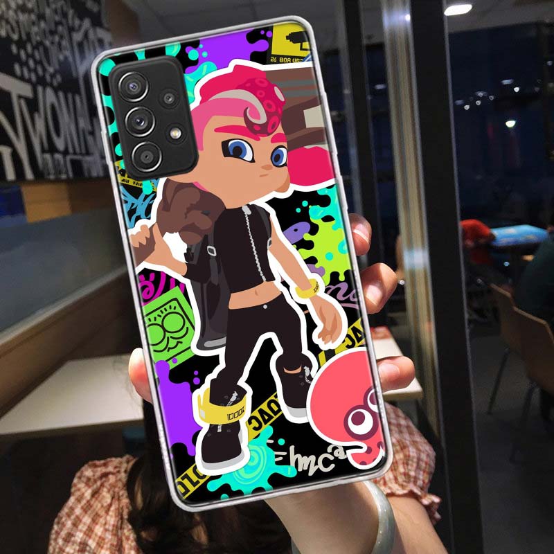 Игровой чехол для телефона S-Splatoons для Samsung A54 A57 A37 A17 A14 A15 A12 A24 A34 A55 A35 A25 A52S A07 A05S A04S A22 A32 A72 Galaxy Нет