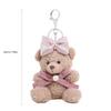 Fashion Bowknot Bear Charm Keychains Lovely Ornament Women Car Keyring Backpack Handbag Charm Pendant Keys Holder